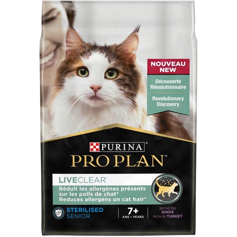 Proplan - Croquettes chat liveclear adult sterilised senior dinde - purina proplan