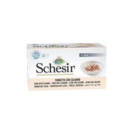 Bouillon thon&nbsp;saumon chat (boite 6x50g) - schesir