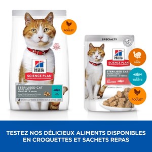 Croquettes chat science plan sterilised young adult poulet - hill's