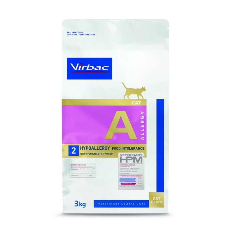Virbac - Croquettes chat veterinary hpm cat a2 allergy - virbac