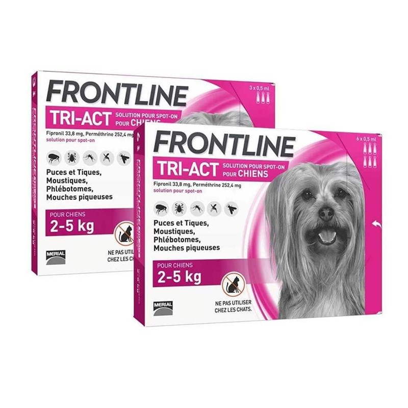 Frontline - Frontline tri-act chien xs (2-5 kg) - boehringer