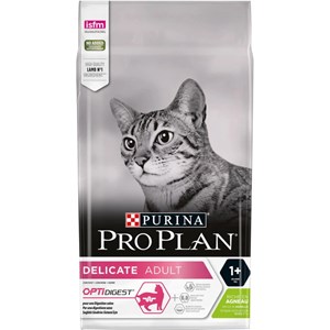 Croquettes chat delicate adult avec optidigest agneau - purina proplan