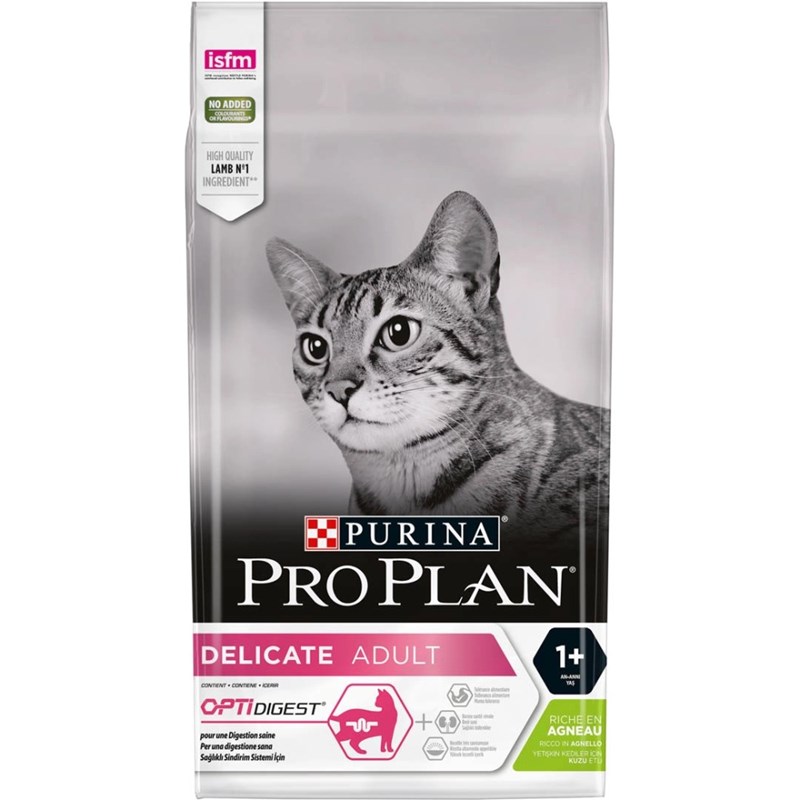 Croquettes chat delicate adult avec optidigest agneau - purina proplan