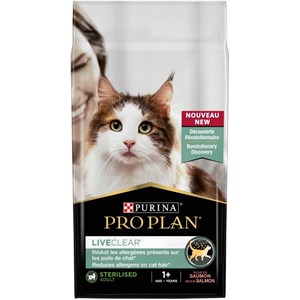 Croquettes chat liveclear adult sterilised saumon - purina proplan