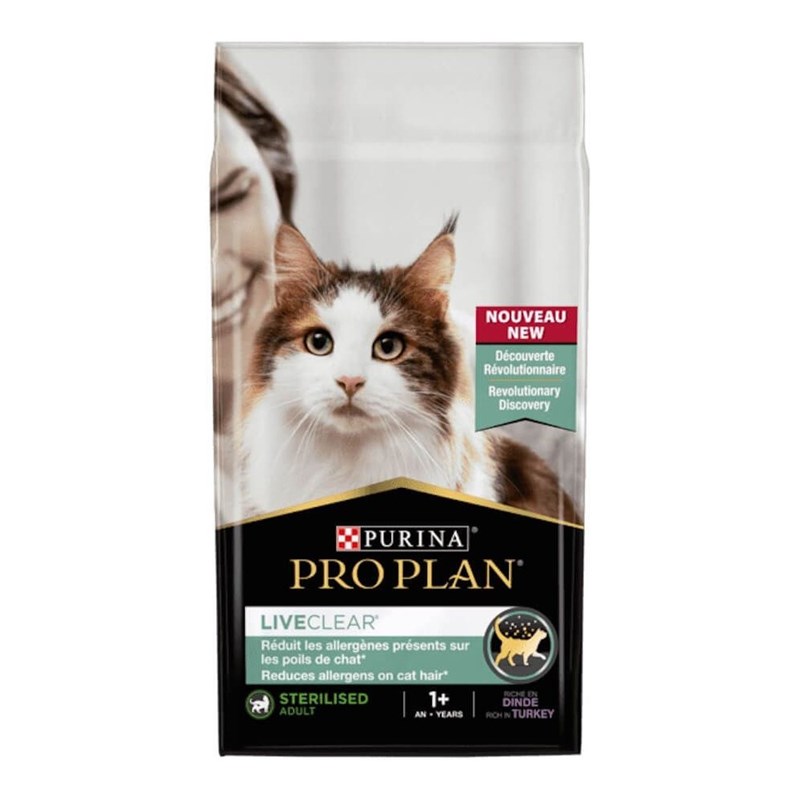 Proplan - Croquettes chat liveclear adult sterilised dinde - purina proplan