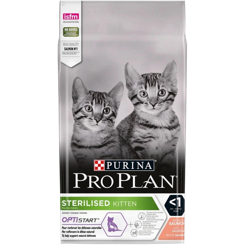Proplan - Croquettes chat sterilised kitten saumon - purina proplan