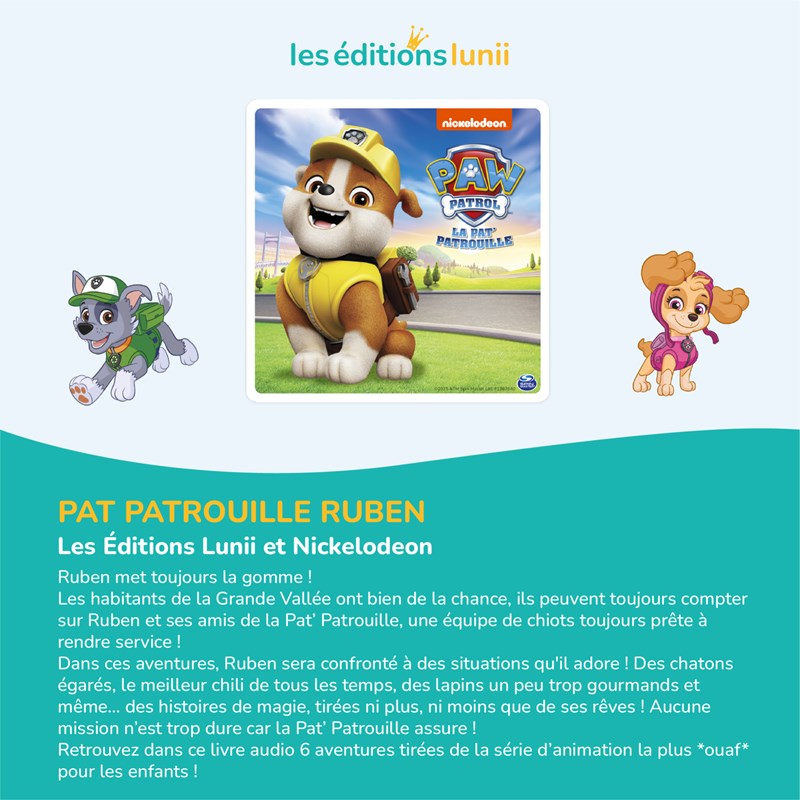 Lunii - coffret pat'patrouille - volume 2 - livre audio interactif dés 3 ans