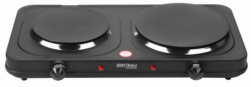 Double plaque de cuisson electrique 2600w 155+185mm