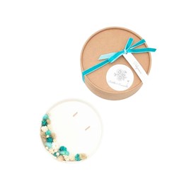 Grande bougie fleurs séchées polynésie