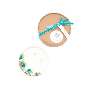 Grande bougie fleurs séchées polynésie