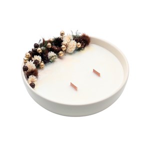 Grande bougie fleurs séchées mon beau sapin