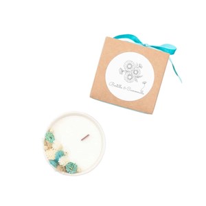 Petite bougie fleurs séchées polynésie