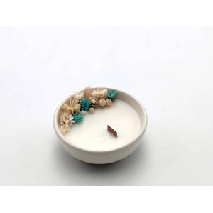 Petite bougie fleurs séchées polynésie