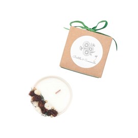 Petite bougie fleurs séchées mon beau sapin