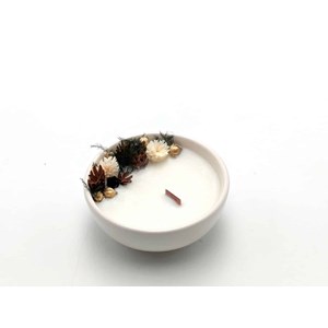 Petite bougie fleurs séchées mon beau sapin