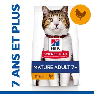 Croquettes chat science plan adult mature 7+ poulet - hill's