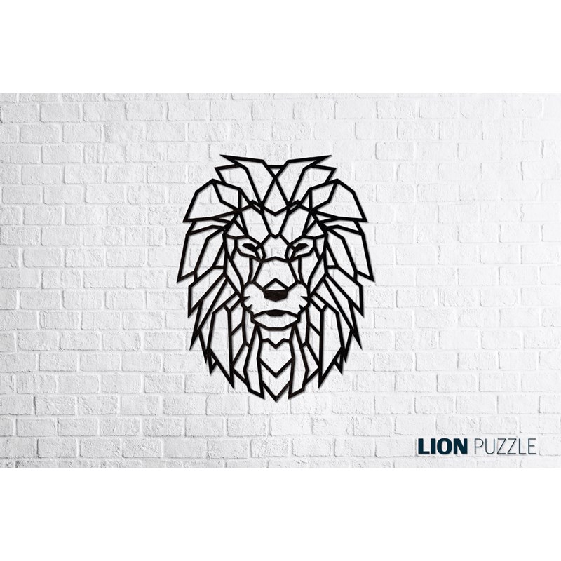 Eco wood art - Puzzle bois de lion, décoration murale