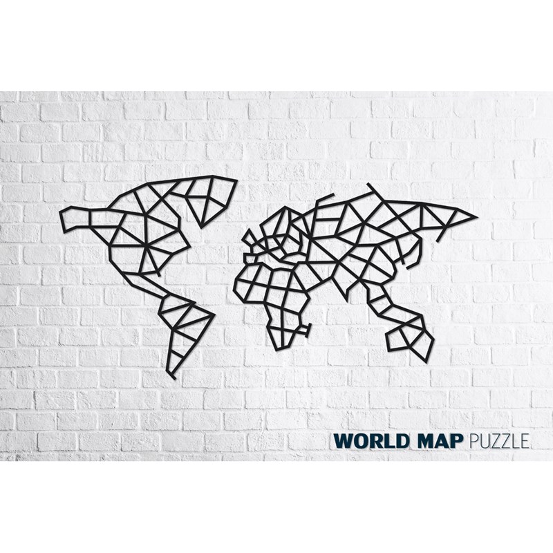 Puzzle , le monde, décoration murale