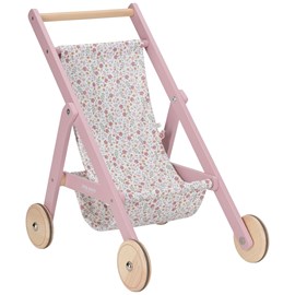 Poussette pour poupée en bois