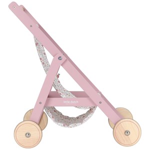 Poussette pour poupée en bois
