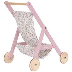 Poussette pour poupée en bois