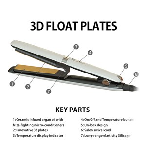 Lisseur à plaques 3d flottantes