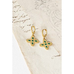 Boucles adriana vert émeraude