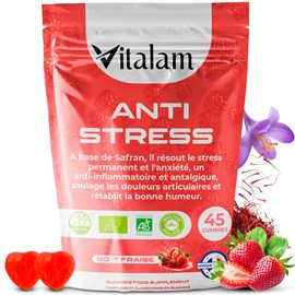 Gummies anti-stress au safran en sachet de 45