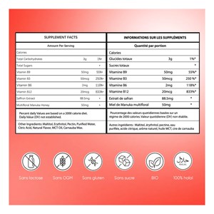 Gummies anti-stress au safran en sachet de 45