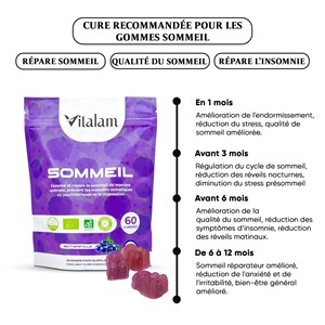 Gummies sommeil, répare l'insomnie en sachet de 45