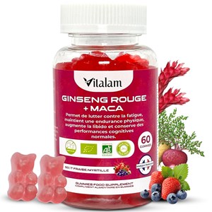 Gummies ginseng rouge avec de la maca bio de corée