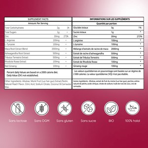 Gummies ginseng rouge avec de la maca bio de corée