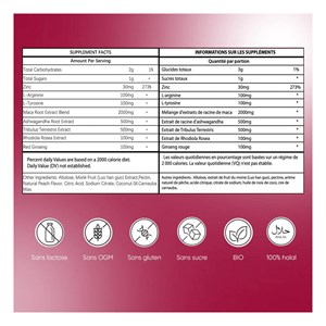 Gummies ginseng rouge avec de la maca bio de corée en sachet de 45