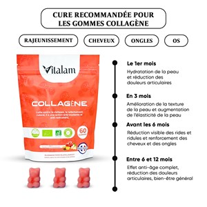 Gummies collagène marin pur sans sucre en sachet de 45