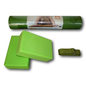 Pack tapis + 2 briques + sangle vert