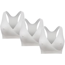 Lot de 3 brassières allaitement blanc - m