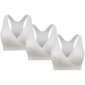 Lot de 3 brassières allaitement blanc - m