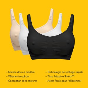 Lot de 3 soutiens-gorge allaitement blanc - xl