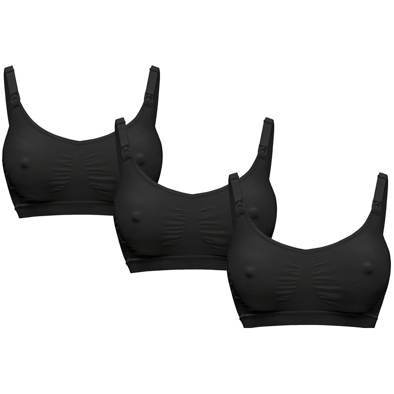 Lot de 3 soutiens-gorge allaitement noir - l