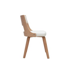 Chaise blanc et bois clair garbo