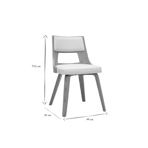 Chaise blanc et bois clair garbo