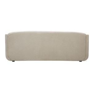 Canapé 3 places en tissu chenille beige hosbo