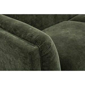 Canapé 3 places en tissu effet velours vert kaki hosbo