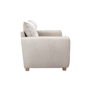 Canapé 3 places en tissu effet velours texturé beige renzo