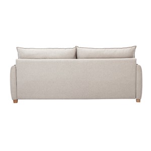 Canapé 3 places en tissu effet velours texturé beige renzo