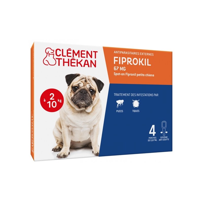 Fiprokil duo chien 2-10 kg - clement thekan