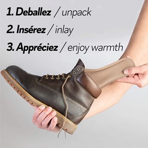 Chauffe-pieds jetables lot de 10 paires taille 36-39 chaleur 8 heures