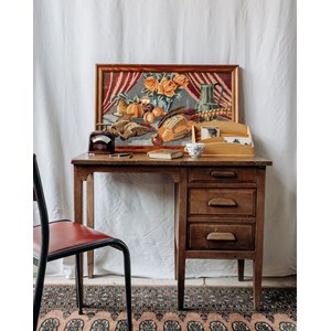 Edouard, le bureau en bois foncé n°457