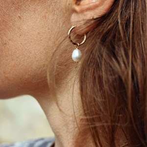 Boucles d'oreilles en gold-filled et perles de culture