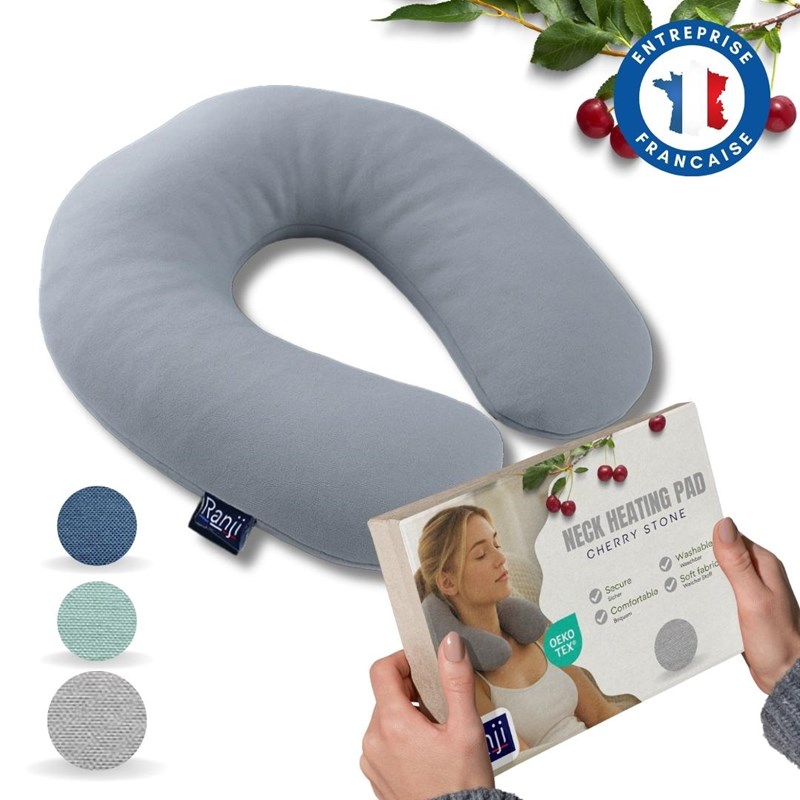 Tour de cou chauffant noyaux de cerise micro-onde - naturel, lavable & réutilisa